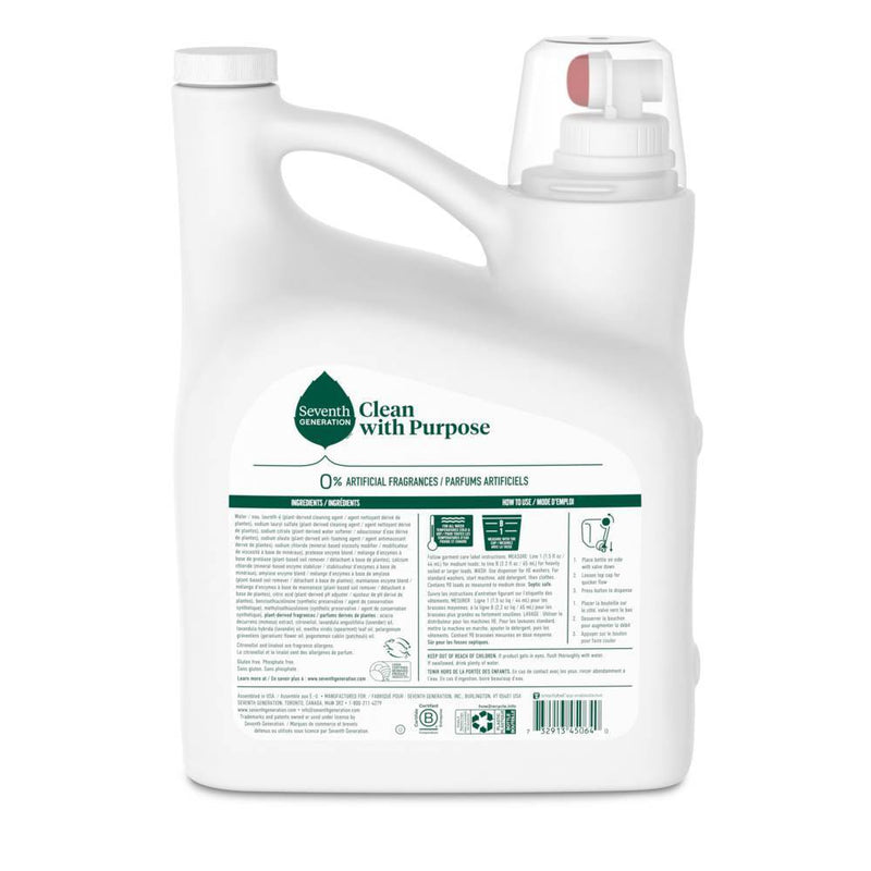Seventh Generation Liquid Laundry Detergent - Fresh Lavender - 135 fl oz6