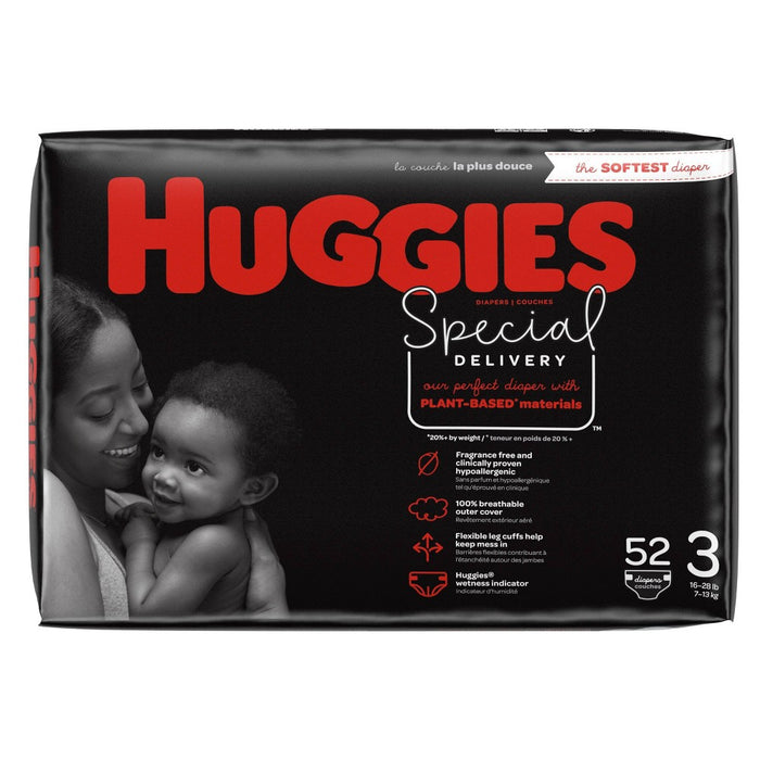 Huggies Special Delivery Hypoallergenic Baby Disposable Diapers Economy Plus Pack - Size 3 - 156ct