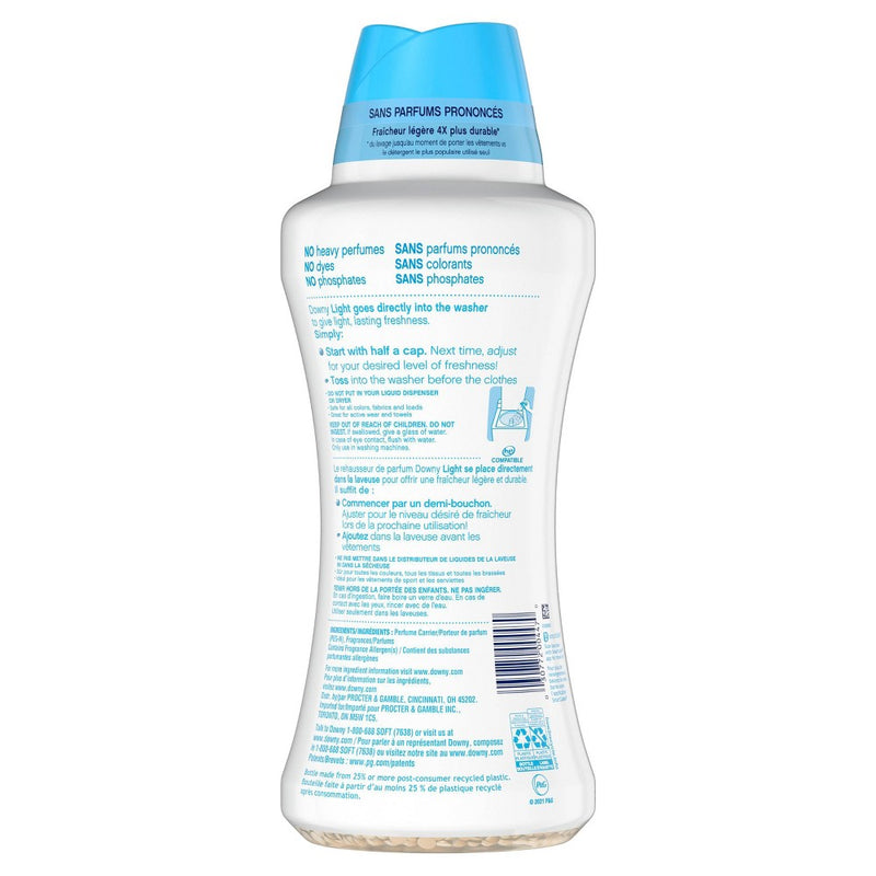 Downy Light Ocean Mist Laundry Scent Booster Beads for Washer with No Heavy Perfumes - 26.5oz