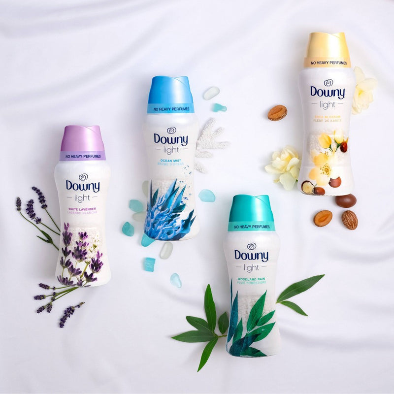 Downy Light Ocean Mist Laundry Scent Booster Beads for Washer with No Heavy Perfumes - 26.5oz