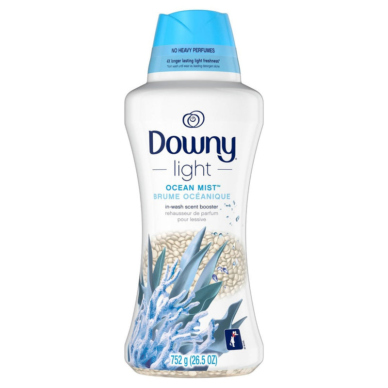 Downy Light Ocean Mist Laundry Scent Booster Beads for Washer with No Heavy Perfumes - 26.5oz