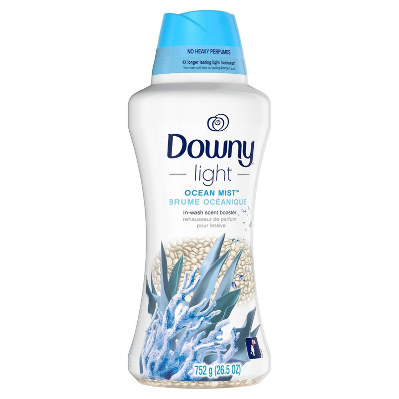 Downy Light Ocean Mist Laundry Scent Booster Beads for Washer with No Heavy Perfumes - 26.5oz