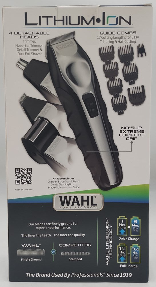 Wahl Lithium Ion Multi-Groomer Men's Beard, Facial & Total Body Groomer
