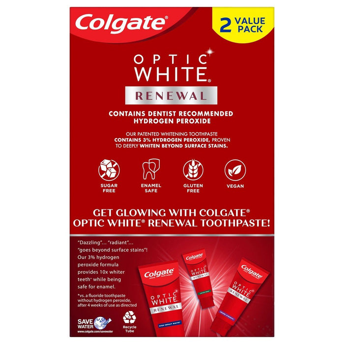 Colgate Optic White Renewal High Impact Whitening Toothpaste - 3oz/2pk