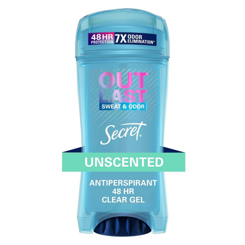 Secret Outlast Clear Gel Antiperspirant & Deodorant for Women Unscented - 2.6oz