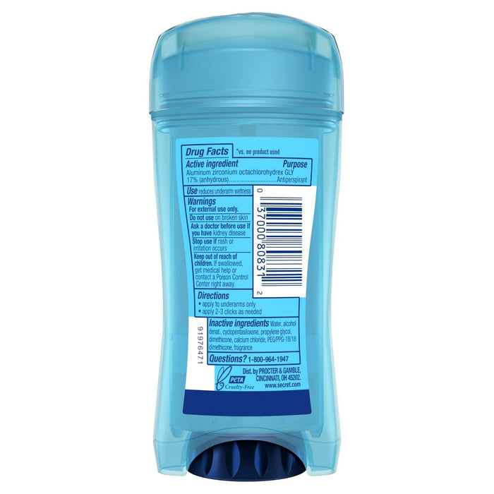 Secret Outlast Clear Gel Antiperspirant & Deodorant for Women Unscented - 2.6oz