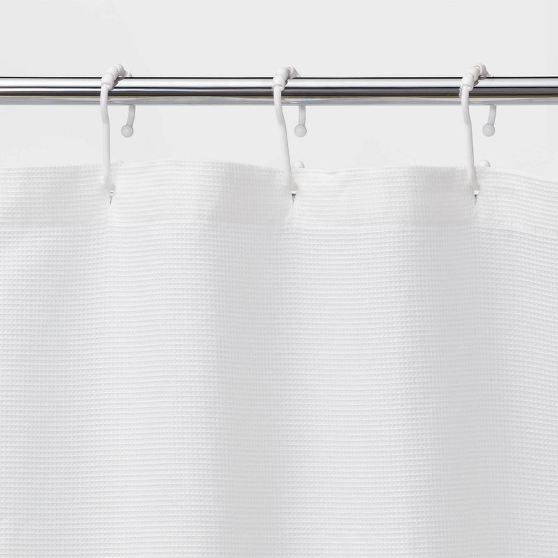 Waffle Weave Shower Curtain White - Room Essentials™
