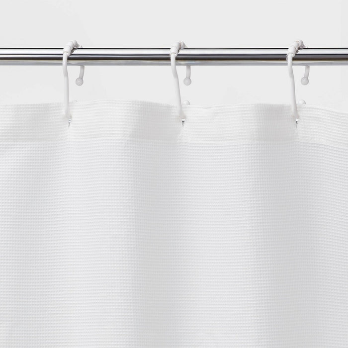 Waffle Weave Shower Curtain White - Room Essentials™