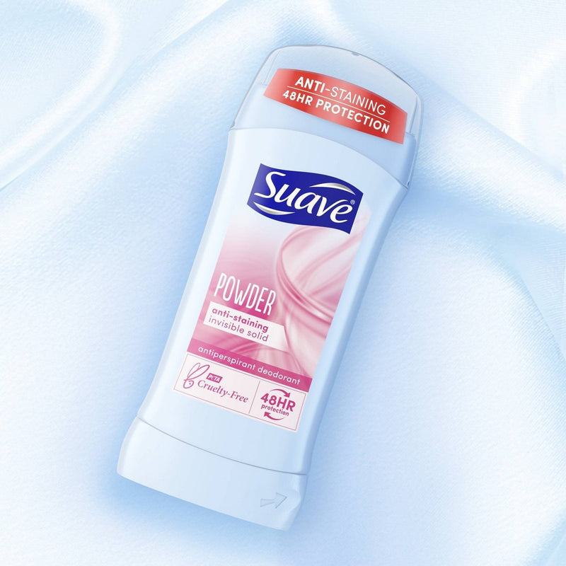 Suave Powder Anti-Staining 48-Hour Antiperspirant & Deodorant Stick - 2.6oz
