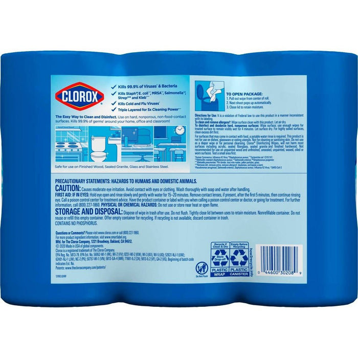 Clorox Disinfecting Wipes Value Pack Bleach Free Cleaning Wipes - 75ct Each/3pk