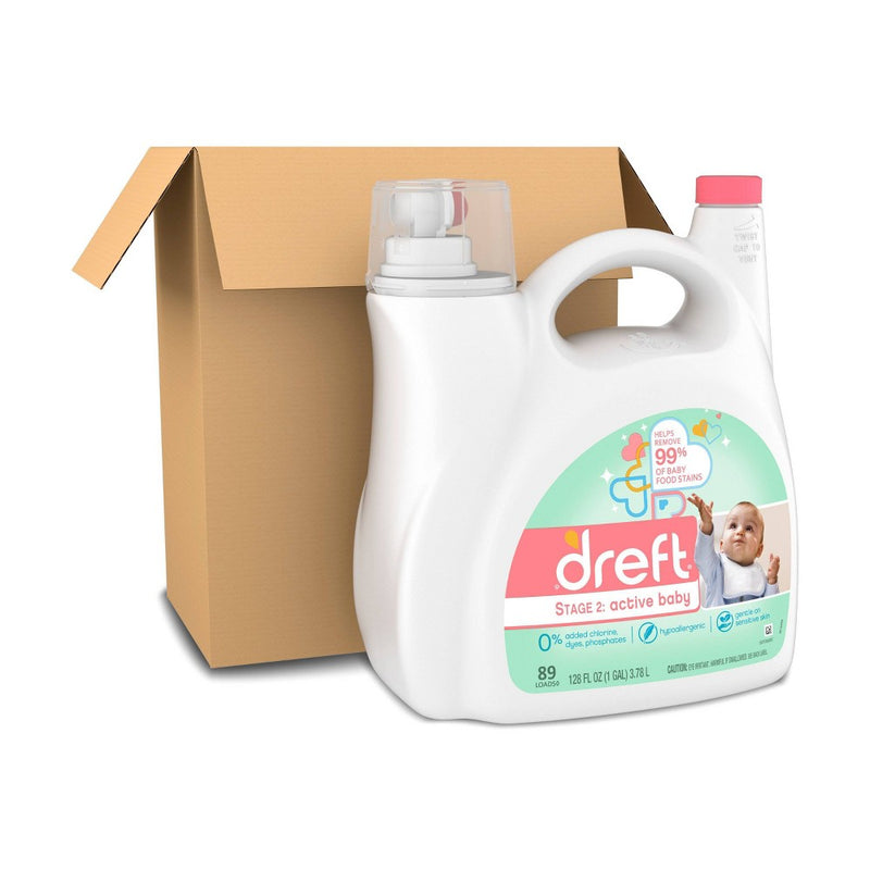 Dreft Stage 2: Active Baby Liquid Laundry Detergent - 128 fl oz
