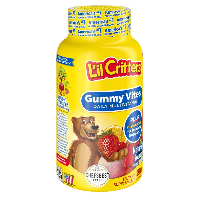 L'il Critters Gummy Vites - Strawberry, Orange & Cherry - 190ct EXP: