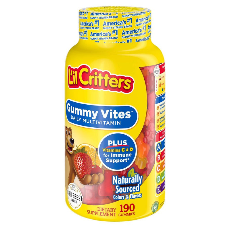 L'il Critters Gummy Vites - Strawberry, Orange & Cherry - 190ct EXP: