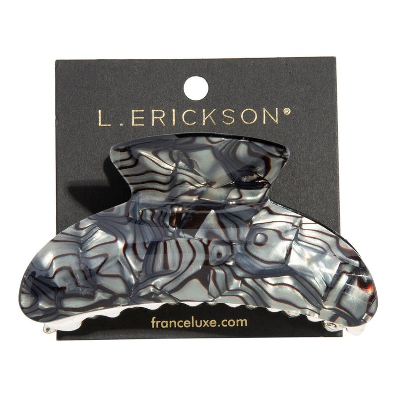 L. Erickson Large Laminated Jaw Hair Clip - Onyx