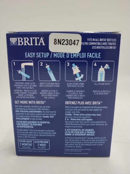 LOT OF 3!!!! Brita 3ct Bottle Filter - Black (TOTAL OF 9 FILTERS)
