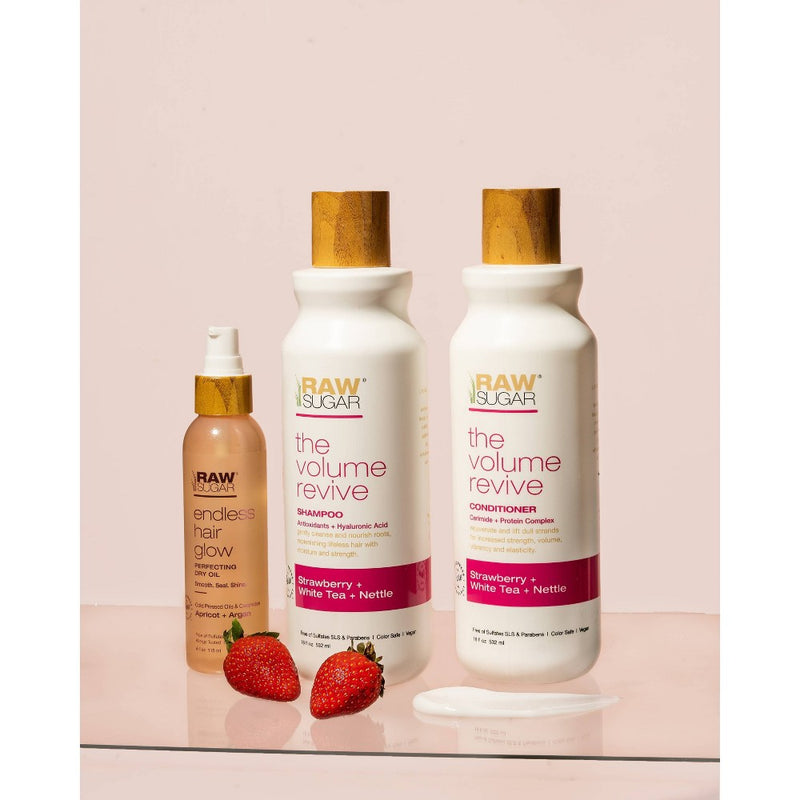 Raw Sugar Volume Revive Shampoo Strawberry + White Tea + Nettle - 18 fl oz