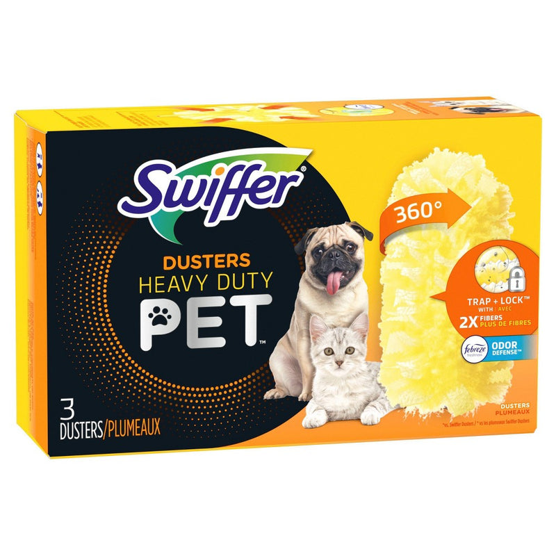 Swiffer Duster Multi-Surface Pet Heavy Duty Refills with Febreze Odor Defense - 3ct