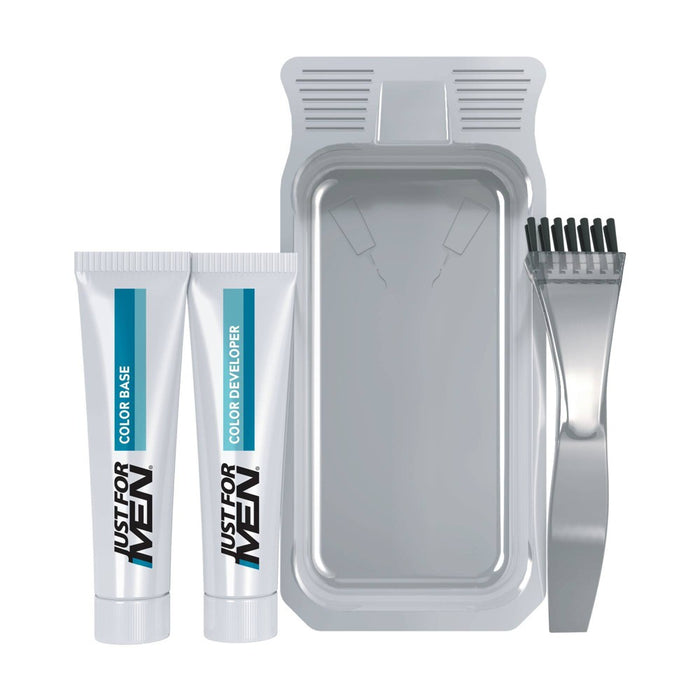 JUst For Men Mustache & Beard Brush-In Color Gel, Medium Brown M-35