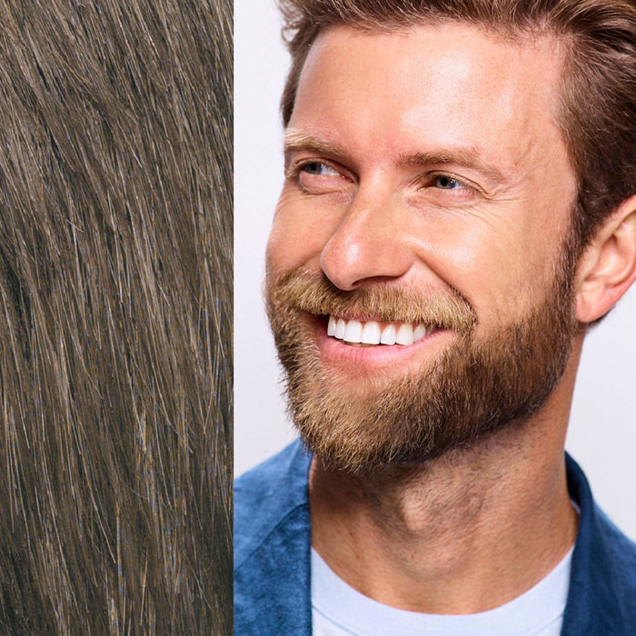 JUst For Men Mustache & Beard Brush-In Color Gel, Medium Brown M-35