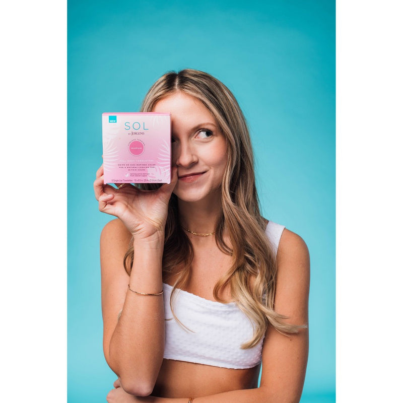 SOL by Jergens Sunless Tanning Full Body Towelettes, Self Tanner Wipes, Streak-Free - 1 ct