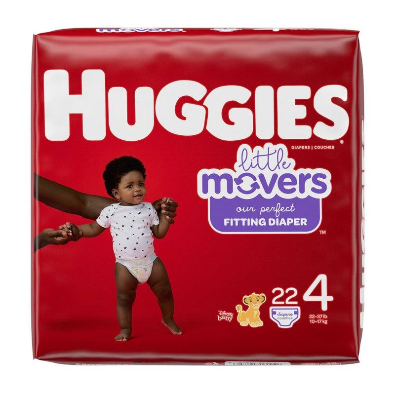 Huggies Little Movers Baby Disposable Diapers Jumbo Pack - Size 4 - 22ct