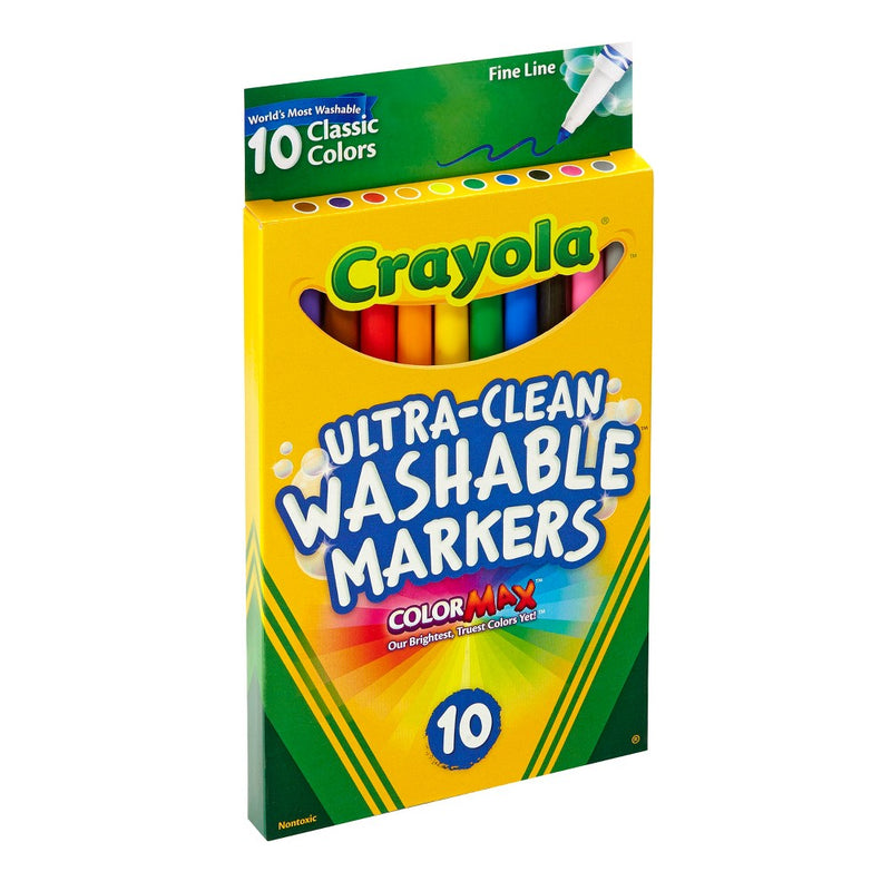 Crayola 10ct Ultra-Clean Washable Markers Fine Line Classic Colors