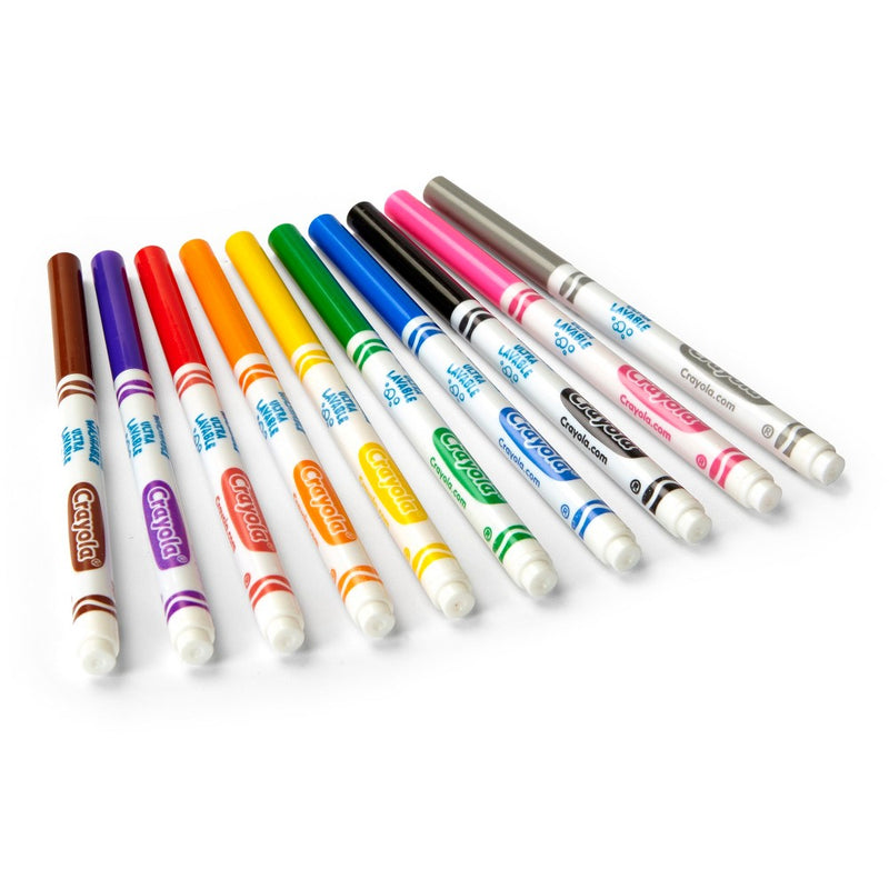 Crayola 10ct Ultra-Clean Washable Markers Fine Line Classic Colors