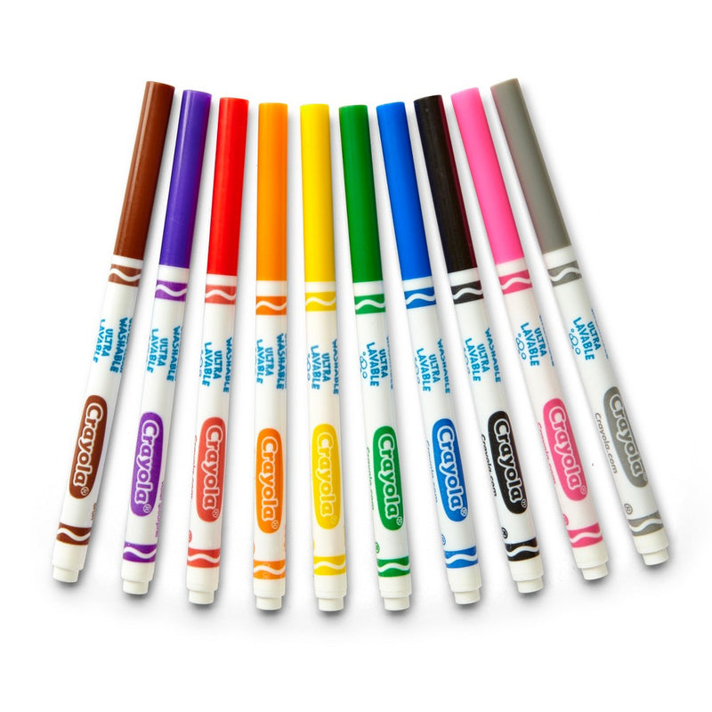 Crayola 10ct Ultra-Clean Washable Markers Fine Line Classic Colors