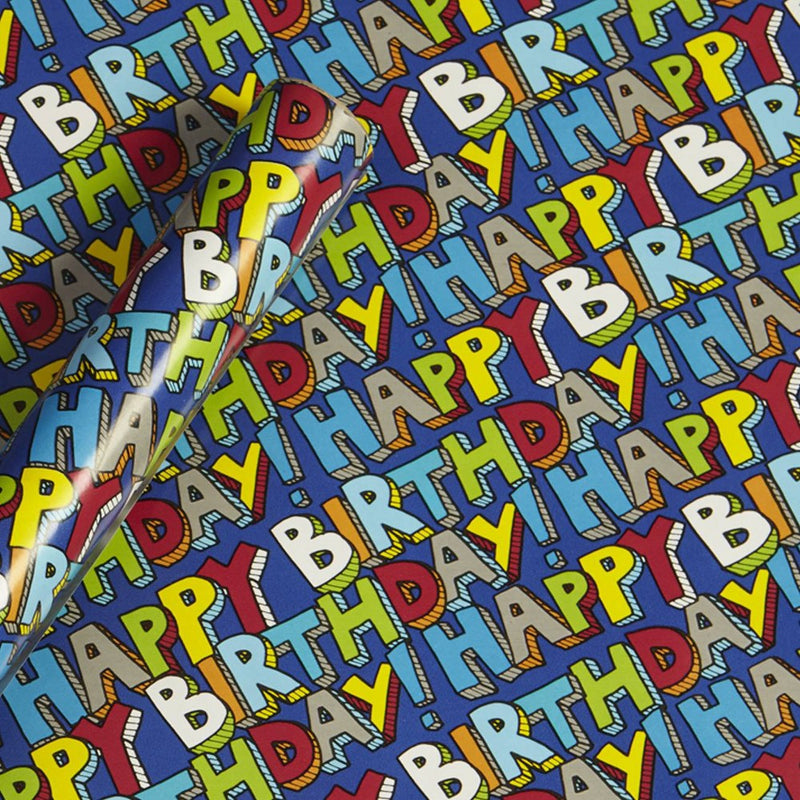 20sq ft 'Happy Birthday' Gift Wrapping Paper - Spritz™ (LOCAL PICKUP ONLY)