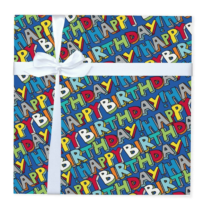 20sq ft 'Happy Birthday' Gift Wrapping Paper - Spritz™ (LOCAL PICKUP ONLY)