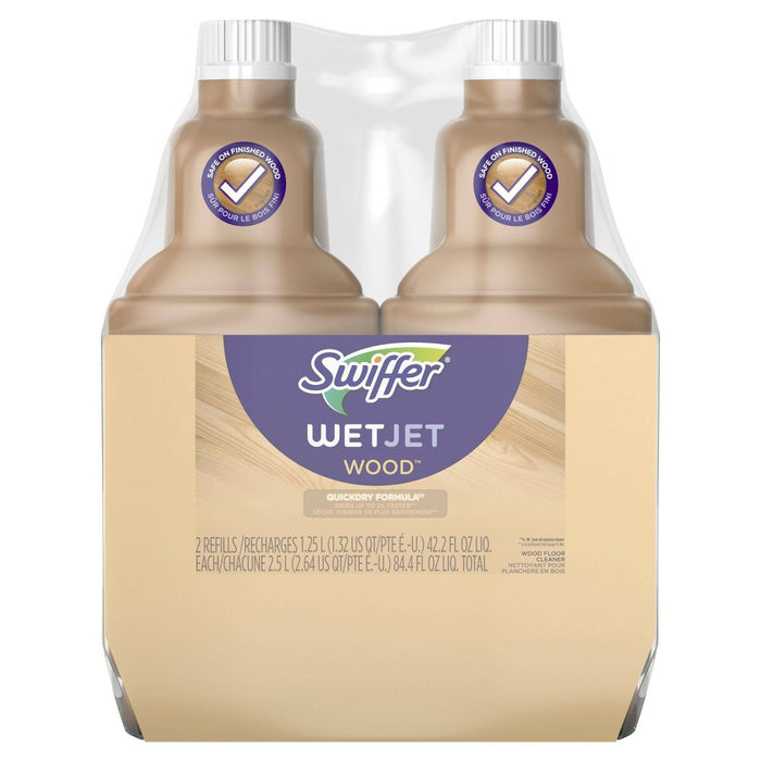 Swiffer WetJet Quickdry Formula Wood Floor Cleaner - 2pk/84.4 fl oz