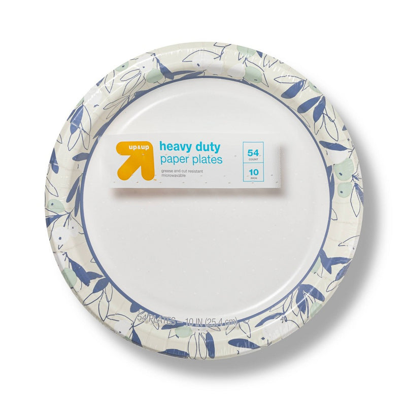 Paper Plate Olive Leaf 10" - 54ct - up & up™