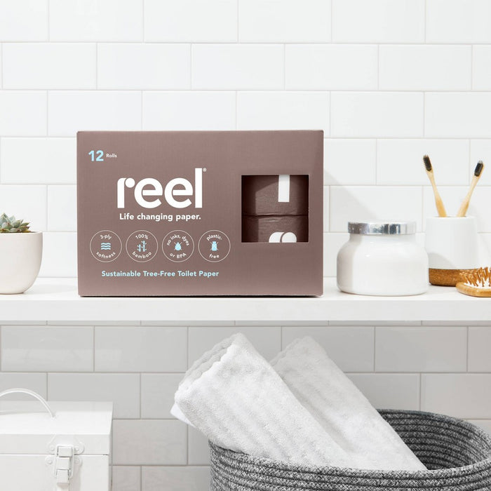 Reel Premium Bamboo Toilet Paper - 12 Rolls