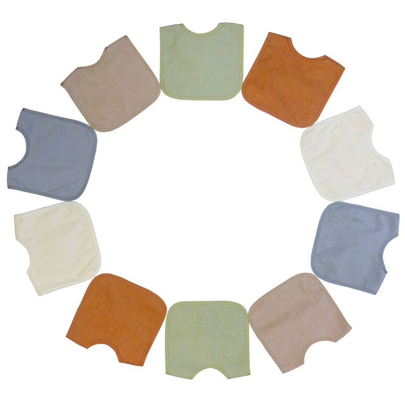 Neat Solutions Water-Resistant Lined Infant Bib Set - Neutral Soft - 10pk