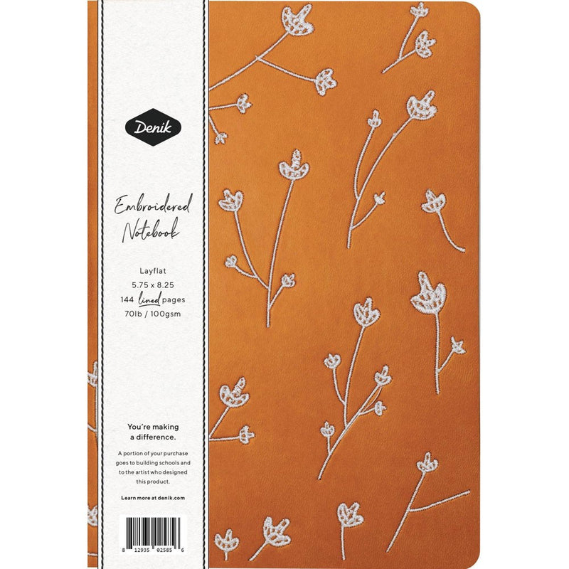 Denik Lined Journal Layflat with Ribbon Page Marker - Samantha