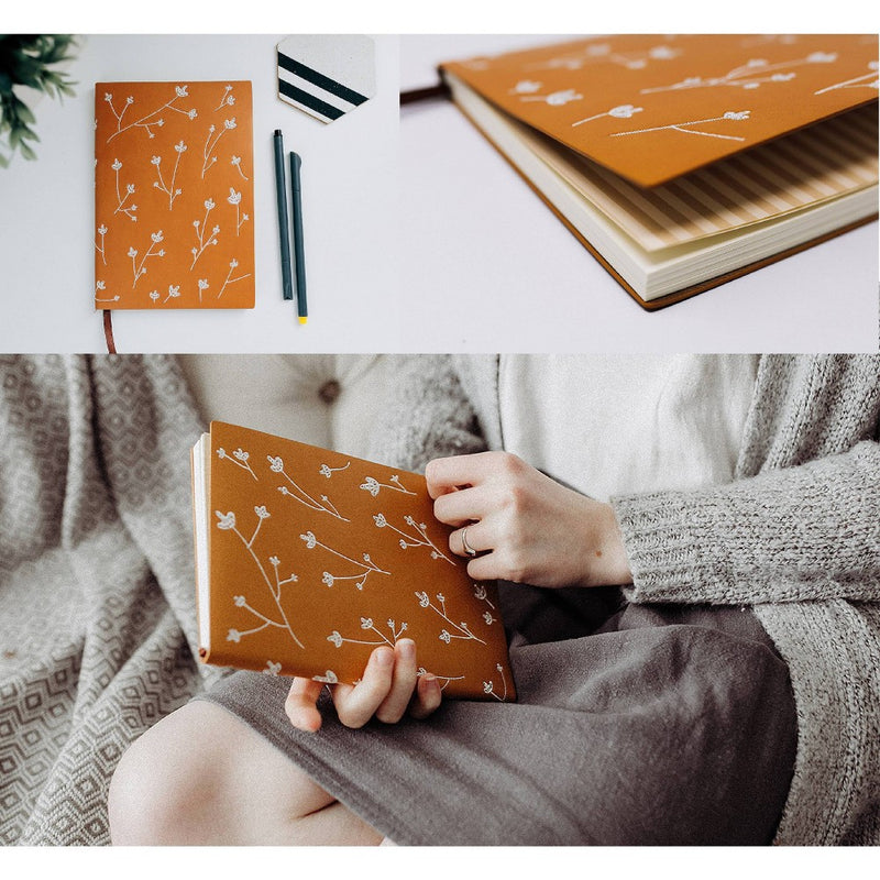 Denik Lined Journal Layflat with Ribbon Page Marker - Samantha
