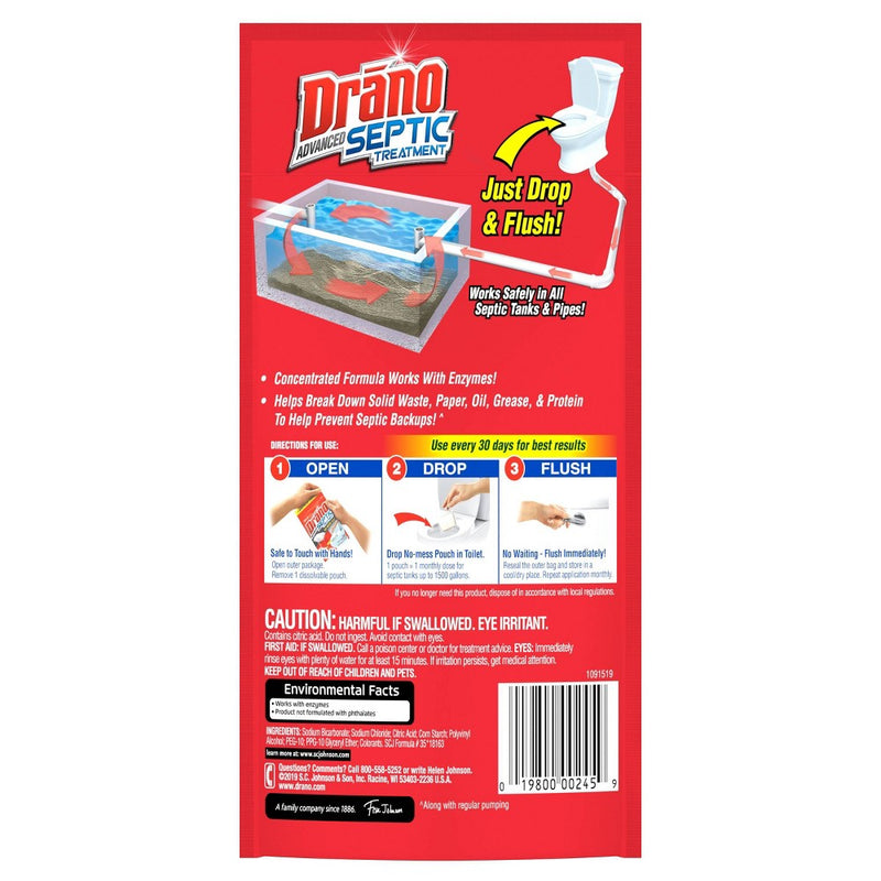 Drano Advanced Septic Tank Treatment - 6oz/4 Treatments