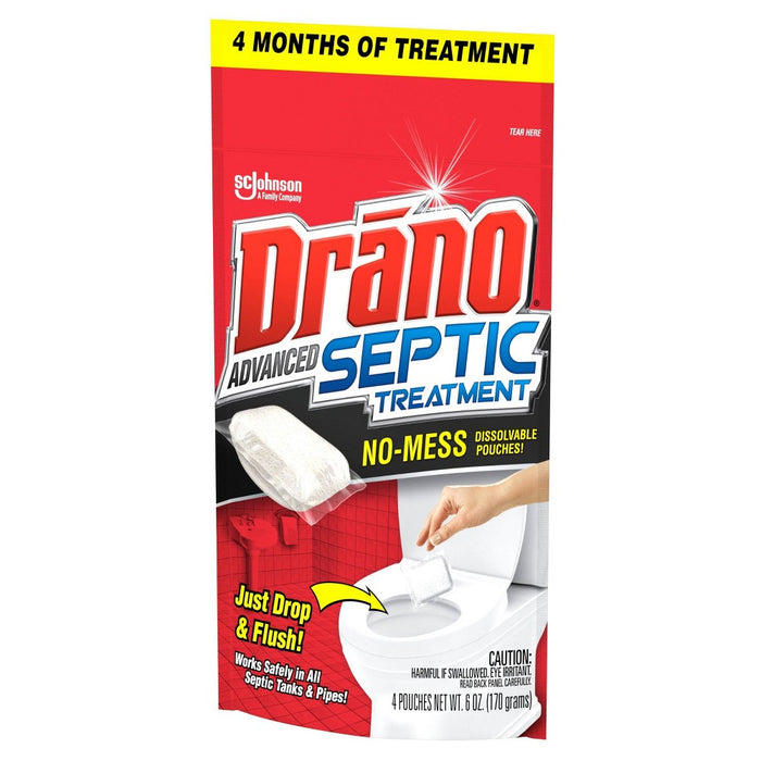 Drano Advanced Septic Tank Treatment - 6oz/4 Treatments