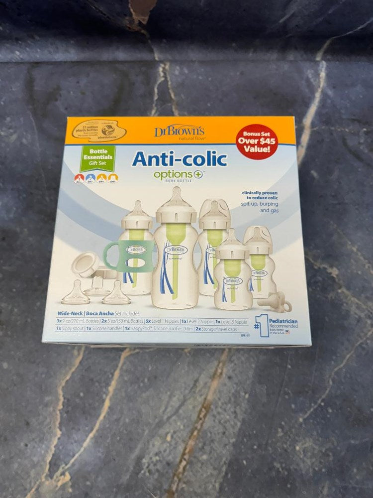 Dr. Brown's Options+ Wide-Neck Anti-Colic Baby Bottle Gift Set - 0-6 Months