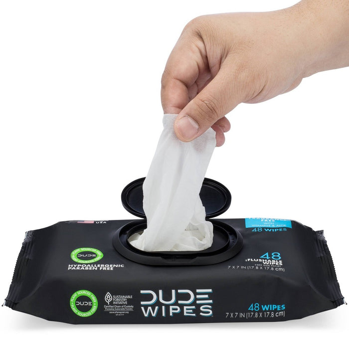 DUDE Wipes Fragrance-Free Flushable Wipes - 3pk/48ct