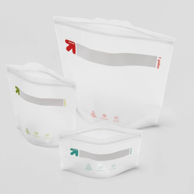 Reusable Food Storage Bags -15pc Variety Pack/5ct Each - up & up™