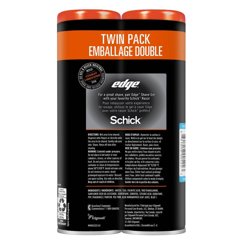 Edge Sensitive Skin Men's Shave Gel Twin Pack - 14oz