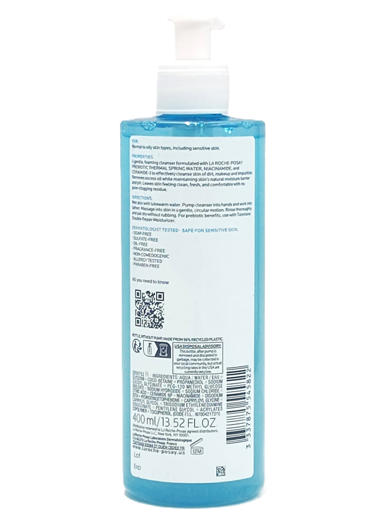 La Roche-Posay Toleriane Foaming Cleanser, 13.52 Fl oz -EXP 09/2027