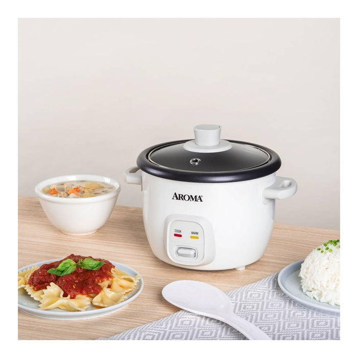Aroma 4 Cup Pot Style Rice Cooker - White