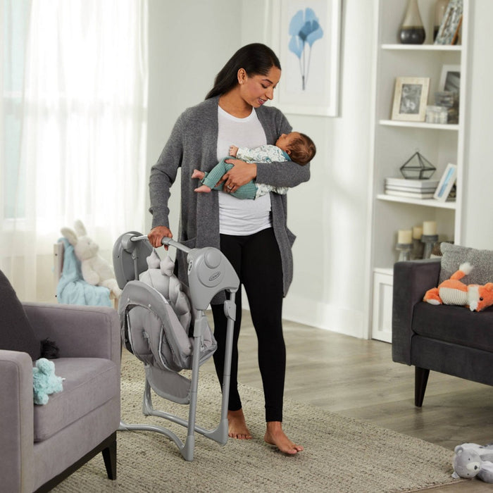 Graco Slim Spaces Compact Baby Swing - Reign (LOCAL PICKUP ONLY)