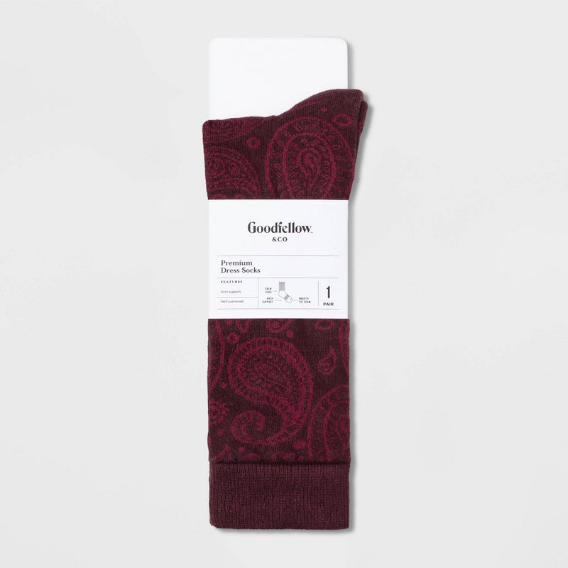 Men's Premium Dress Socks - Goodfellow & Co™ Red 6-12