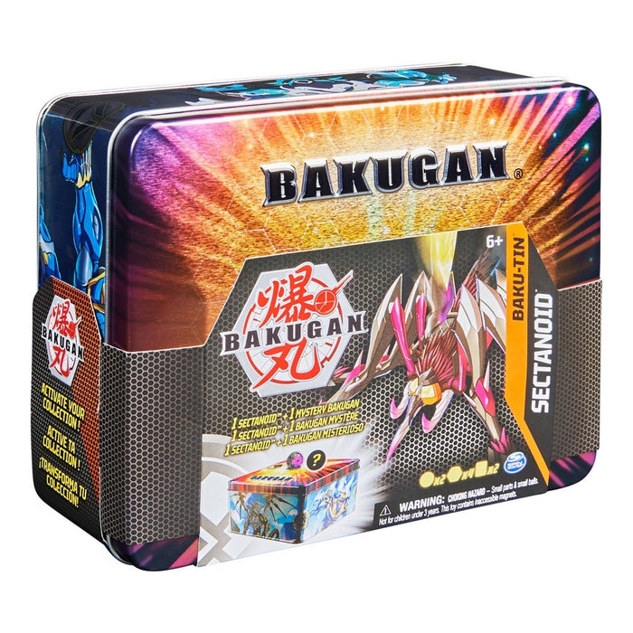 Bakugan Baku-Tin, Sectanoid Premium Collectors Storage Tin with Mystery Bakugan