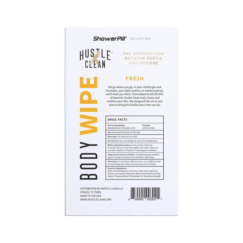 Hustle Clean Body Wipes 1 pk