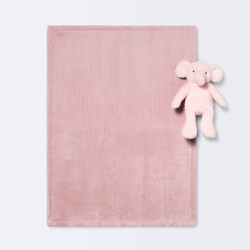 Plush Blanket with Soft Toy - Cloud Island™ Pink Elephant