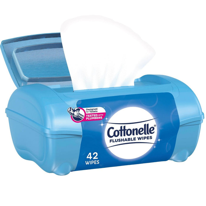Cottonelle Flushable Wet Wipes Tub - 42ct